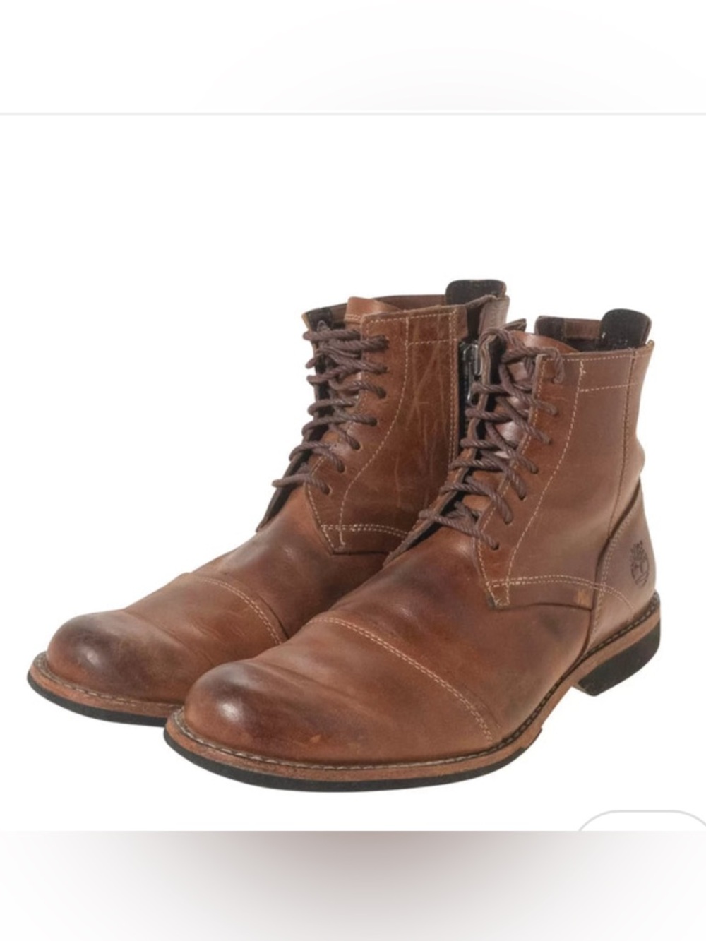 Timberland Earthkeepers Men's Brown Leather Lace-Up Cap-Toe Boots size 13